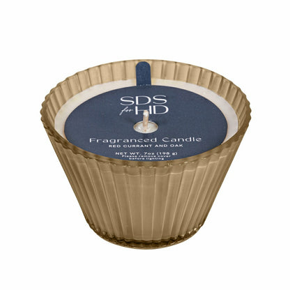 Ribbed Cupcake Glass Candle, Cocoa | Plow & Hearth