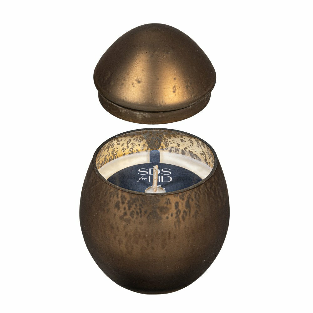 Egg Shape Mercury Glass Candle, Cocoa | Plow & Hearth