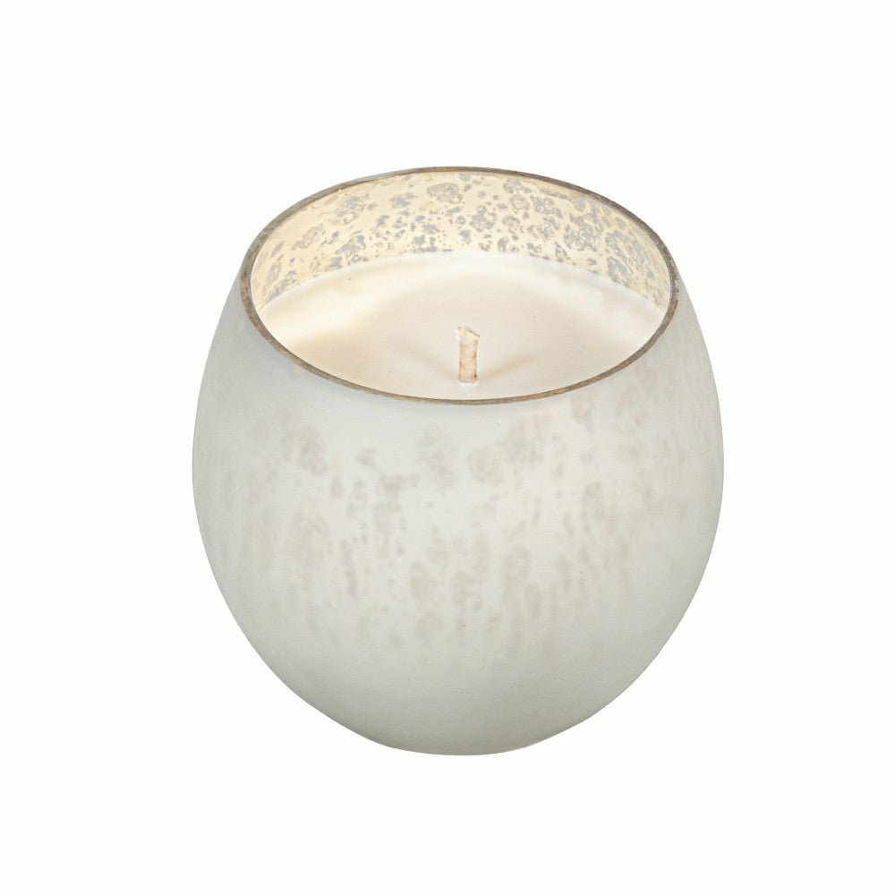 Hop Into Spring Egg Mercury Glass Candle Bright White | Plow & Hearth