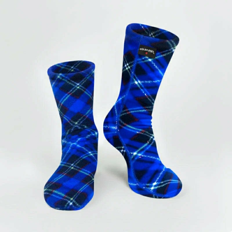 Polar Feet Adult Socks - Blue Argyle | Plow & Hearth