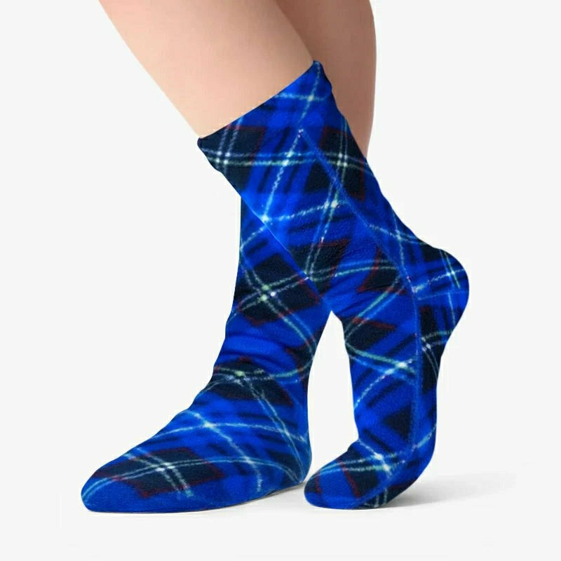 Polar Feet Adult Socks - Blue Argyle | Plow & Hearth