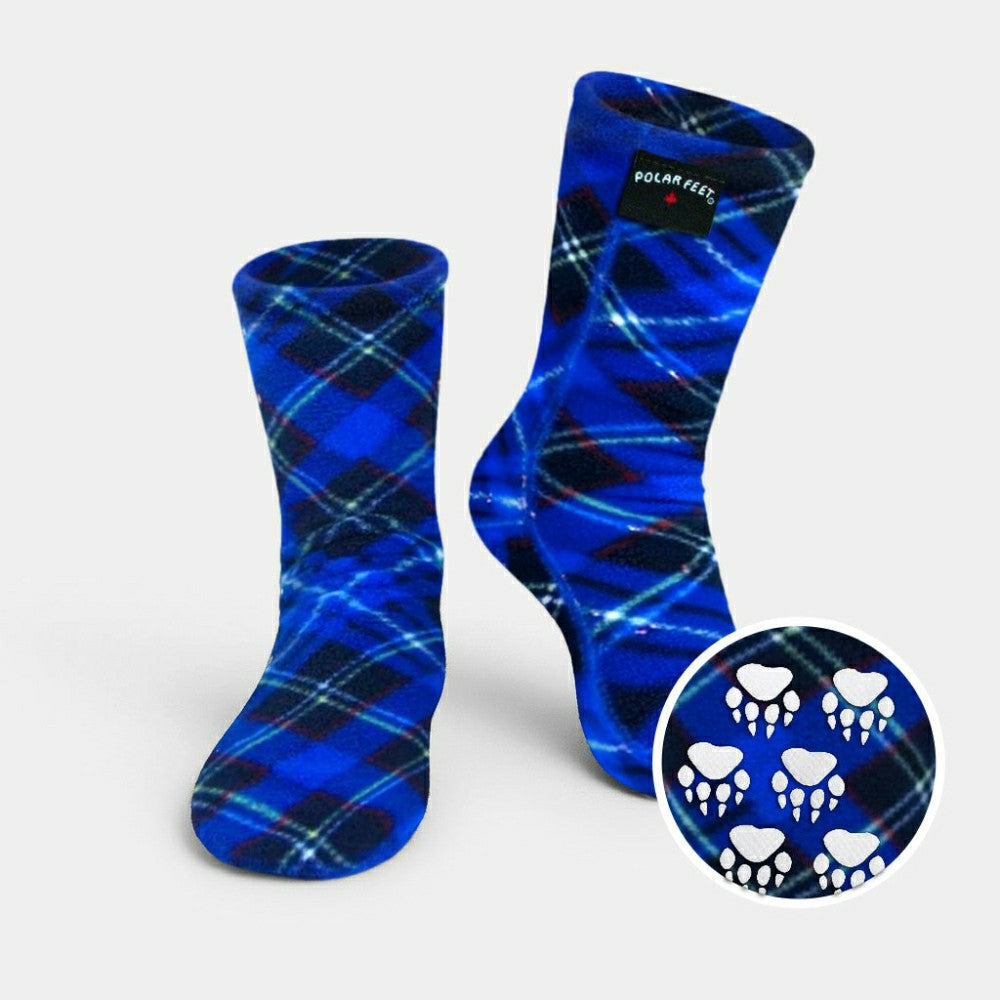 Polar Feet Adult Socks - Blue Argyle | Plow & Hearth