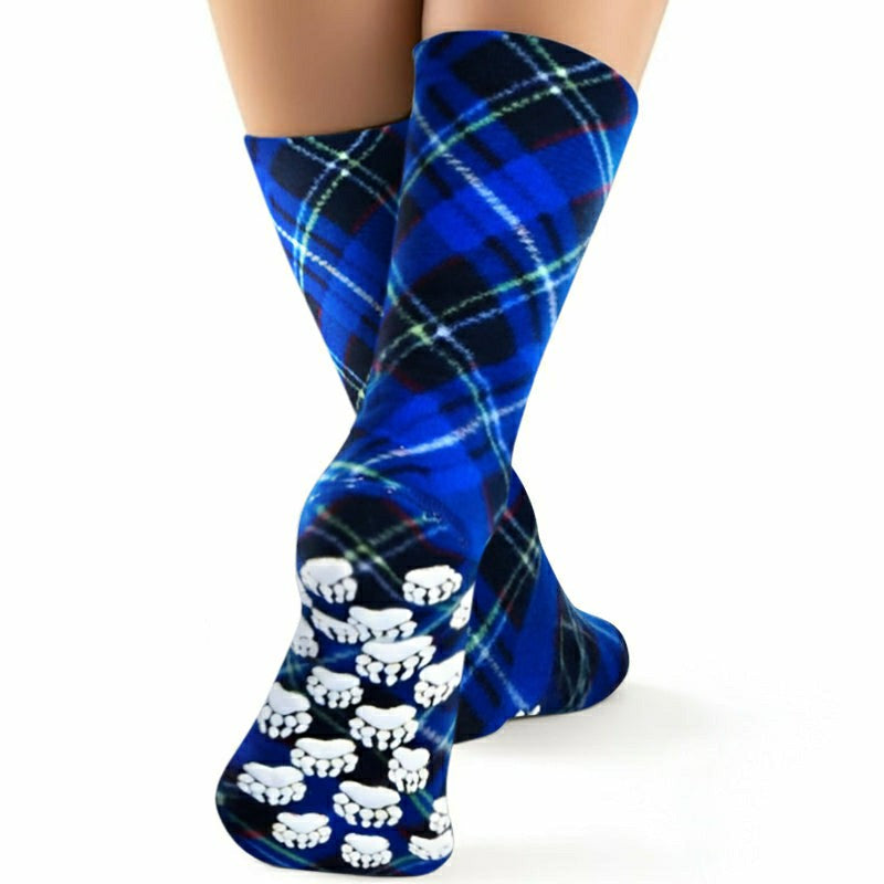 Polar Feet Adult Socks - Blue Argyle | Plow & Hearth