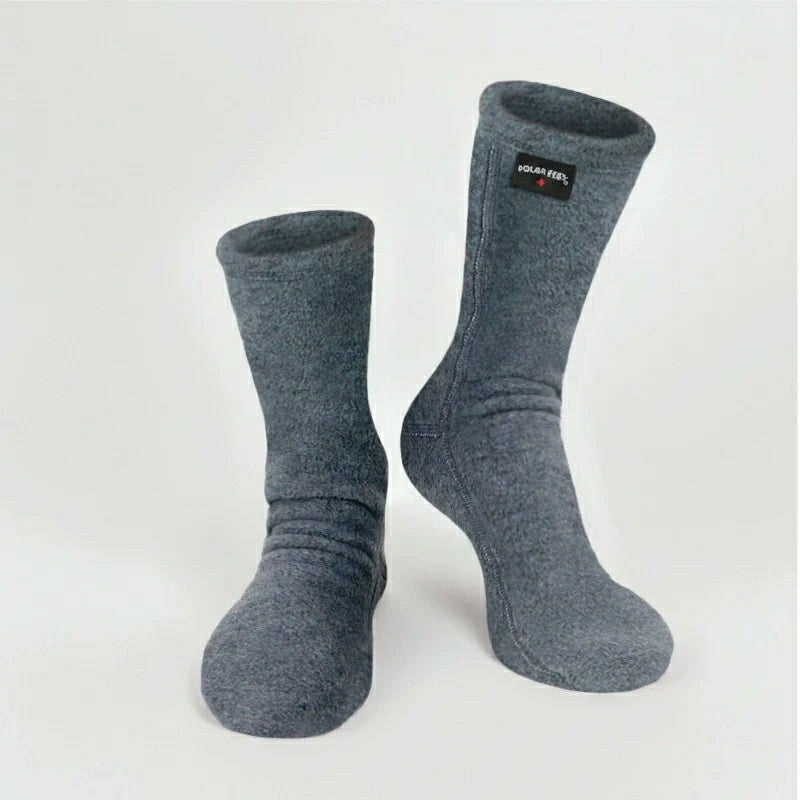 Polar Feet Fleece Socks - Soft Grey | Plow & Hearth