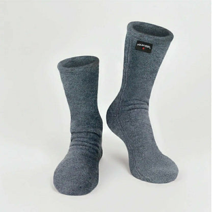 Polar Feet Fleece Socks - Soft Grey | Plow & Hearth