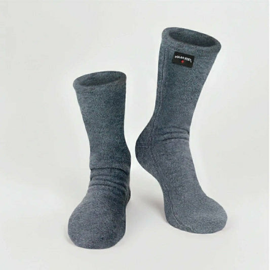 Polar Feet Fleece Socks - Soft Grey | Plow & Hearth