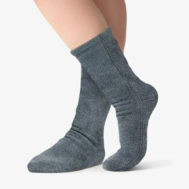 Polar Feet Fleece Socks - Soft Grey | Plow & Hearth