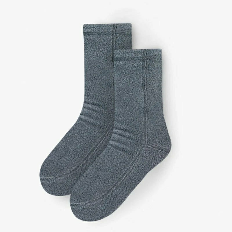 Polar Feet Fleece Socks - Soft Grey | Plow & Hearth
