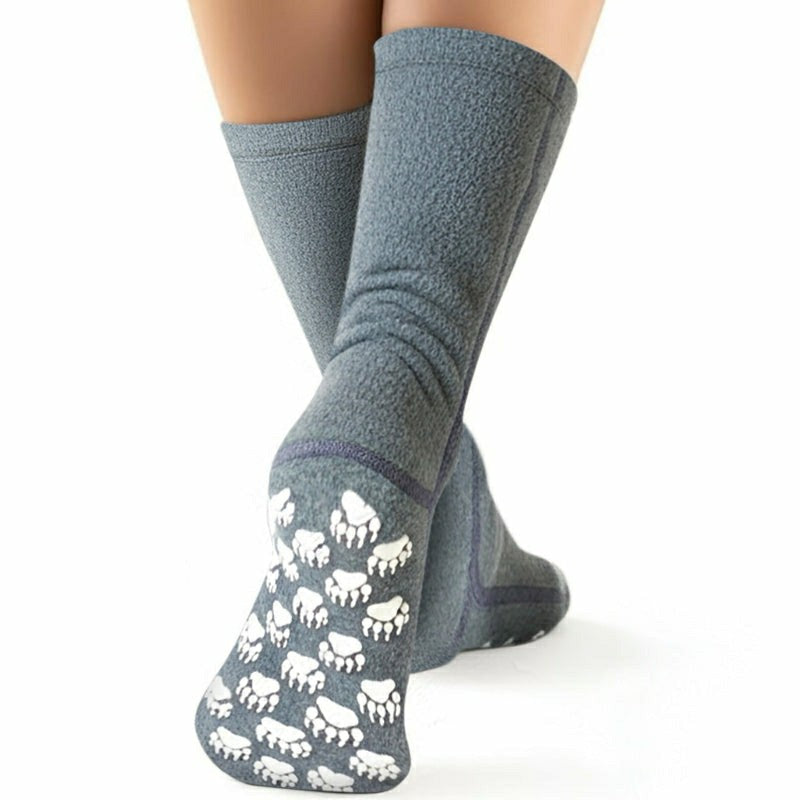 Polar Feet Fleece Socks - Soft Grey | Plow & Hearth
