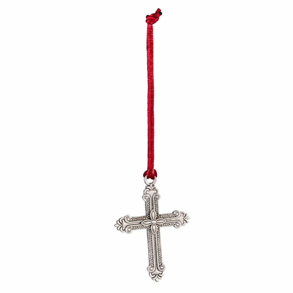 Cross Solid Pewter Ornament | Plow & Hearth