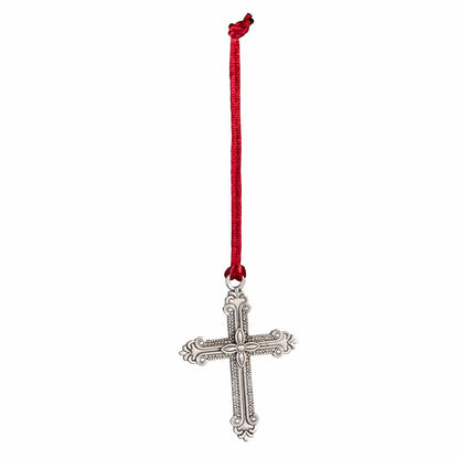 Cross Solid Pewter Ornament | Plow & Hearth