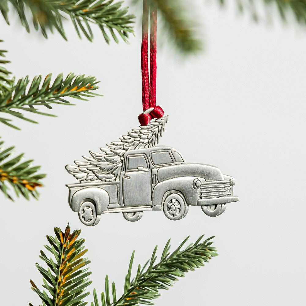 Solid Pewter Christmas Tree Ornament | Plow & Hearth