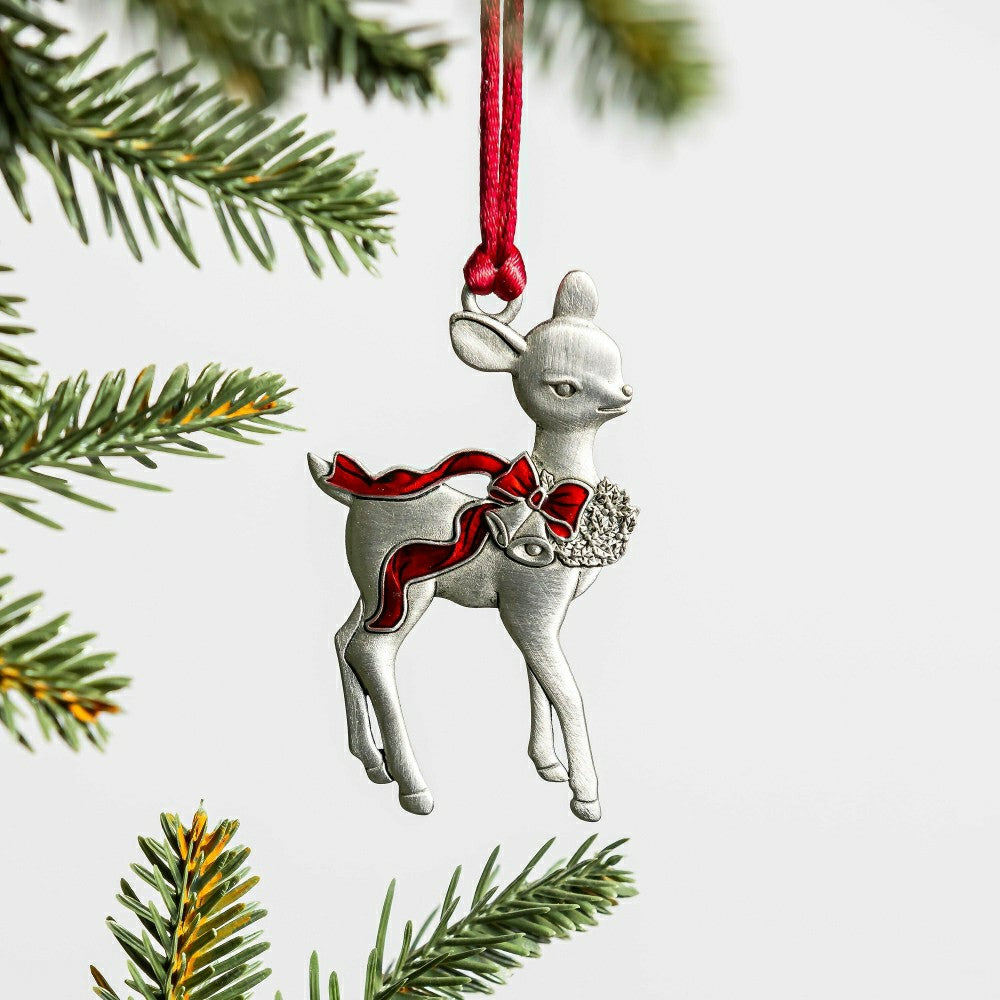 Solid Pewter Christmas Tree Ornament | Plow & Hearth