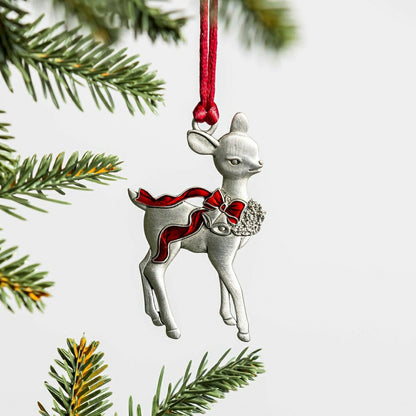 Solid Pewter Christmas Tree Ornament | Plow & Hearth