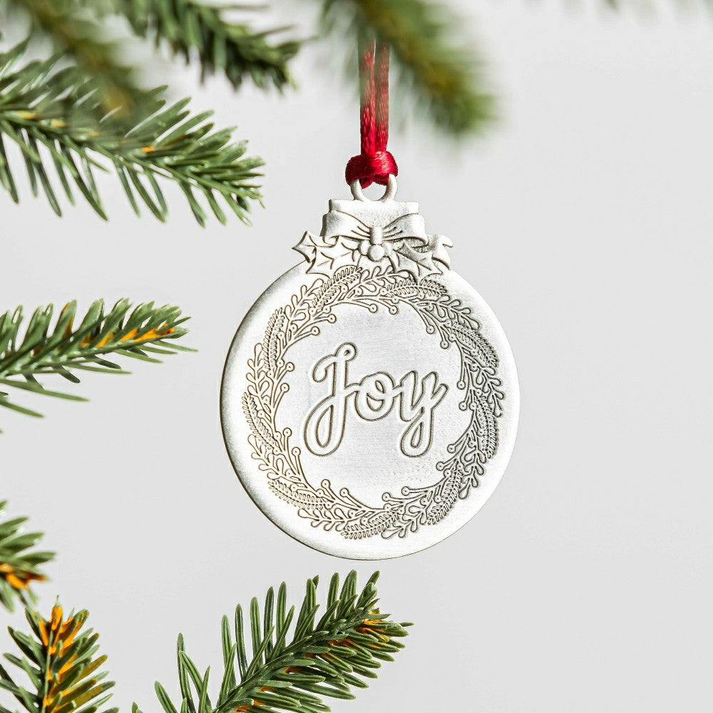 Solid Pewter Christmas Tree Ornament | Plow & Hearth