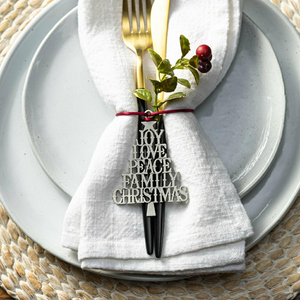 Holiday Sentiments Ornament Solid Pewter | Plow & Hearth