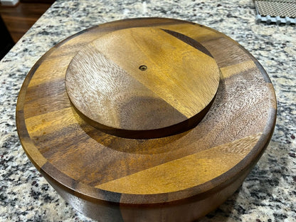 Rotating Lazy Susan Divided Round Tray | Plow & Hearth