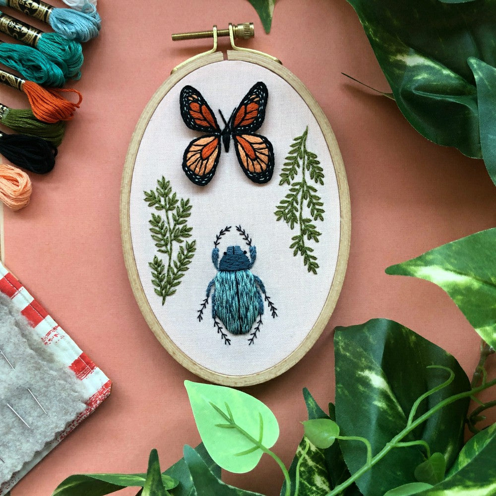 Bug Collector- 3D Insect Embroidery Kit for Advanced Stitchers | Plow & Hearth