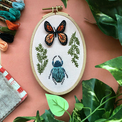 Bug Collector- 3D Insect Embroidery Kit for Advanced Stitchers | Plow & Hearth