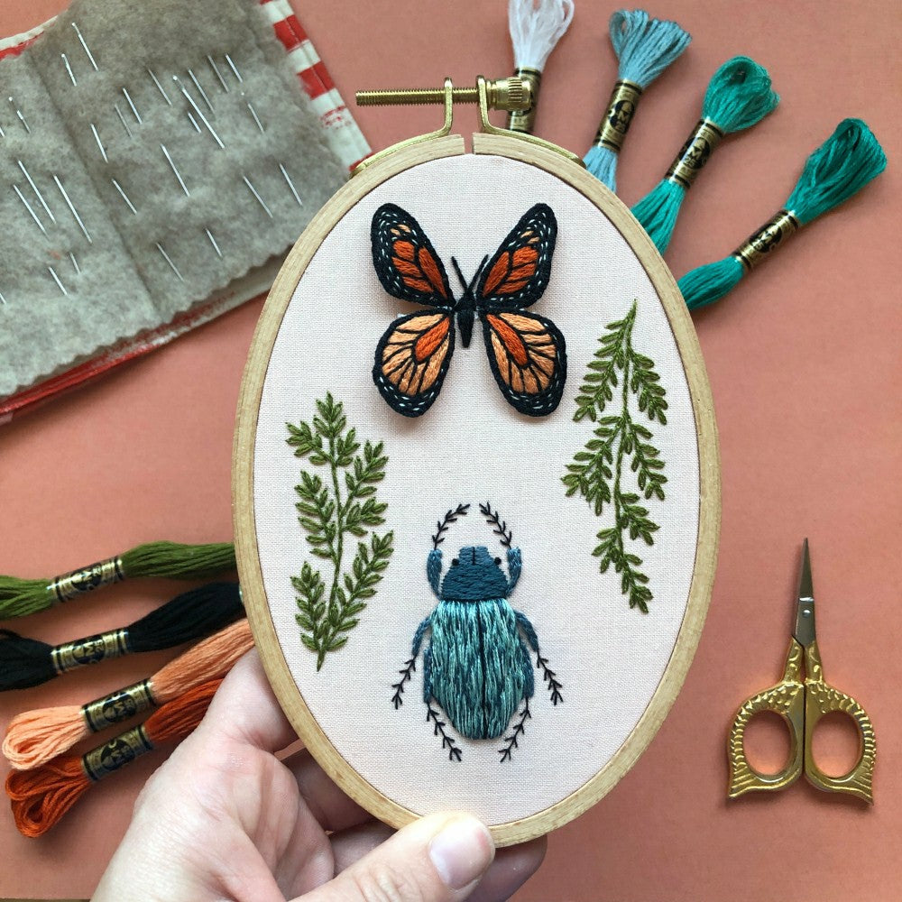 Bug Collector- 3D Insect Embroidery Kit for Advanced Stitchers | Plow & Hearth