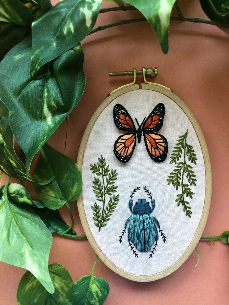 Bug Collector- 3D Insect Embroidery Kit for Advanced Stitchers | Plow & Hearth