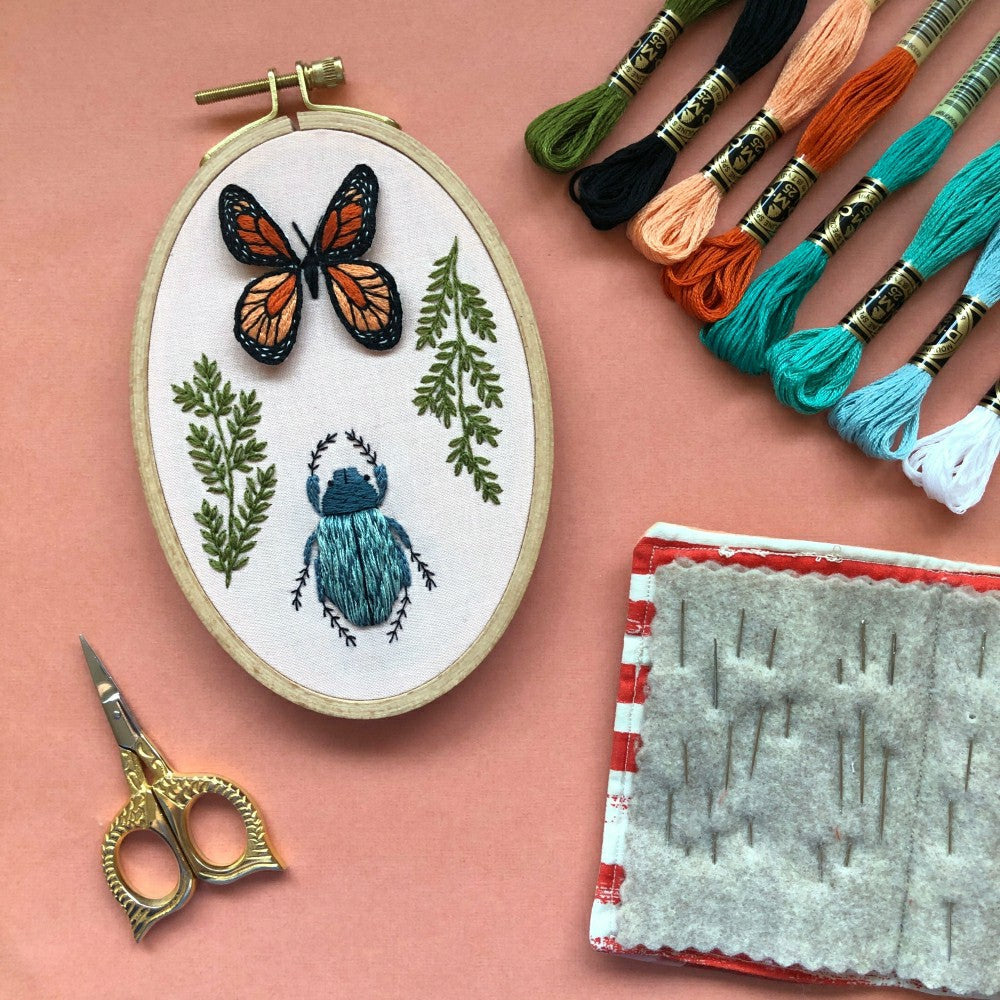 Bug Collector- 3D Insect Embroidery Kit for Advanced Stitchers | Plow & Hearth
