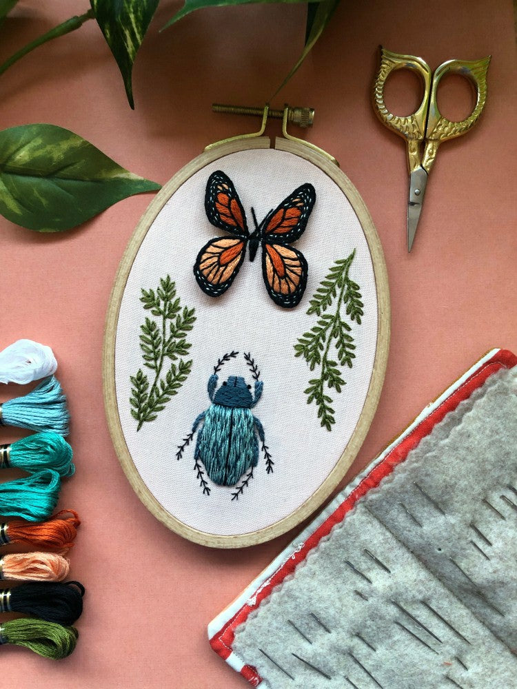 Bug Collector- 3D Insect Embroidery Kit for Advanced Stitchers | Plow & Hearth