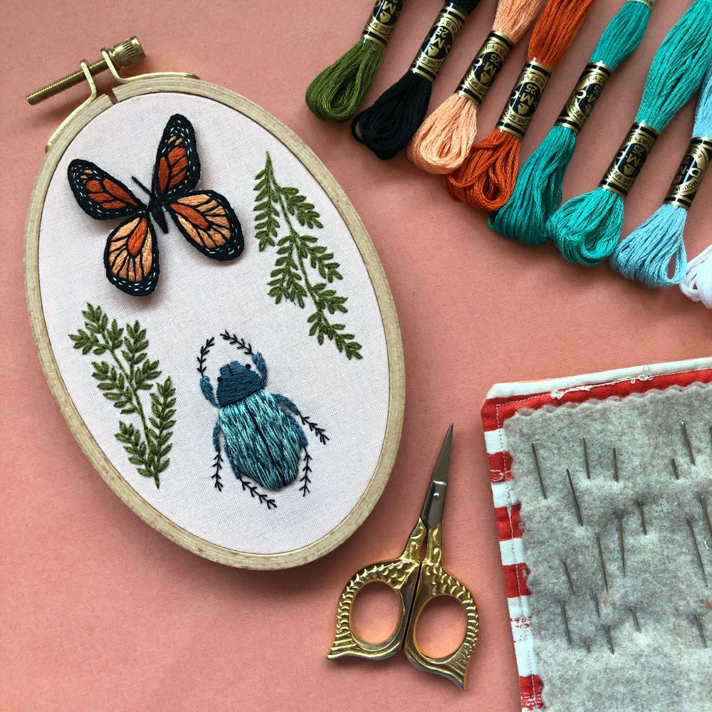 Bug Collector- 3D Insect Embroidery Kit for Advanced Stitchers | Plow & Hearth