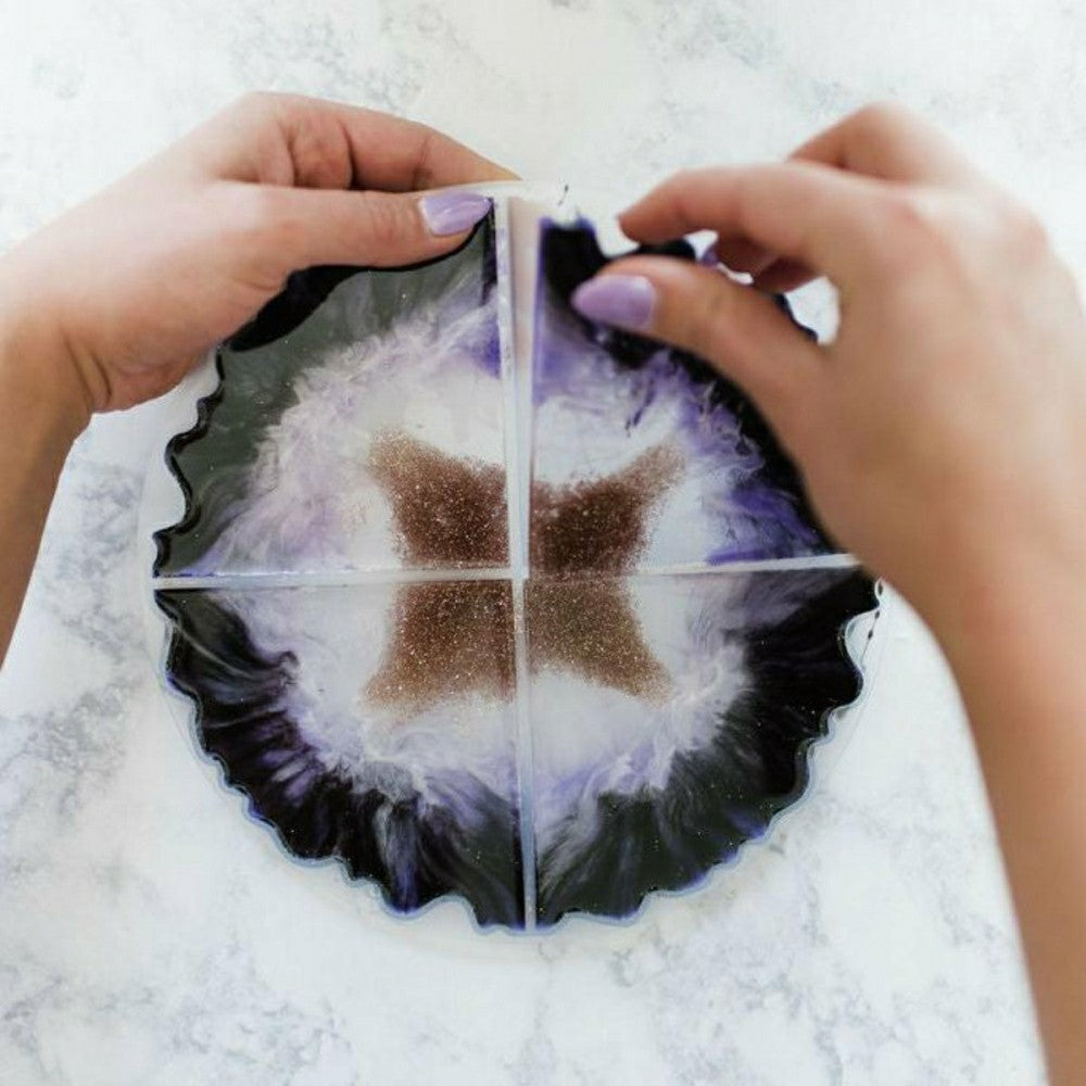 Agate Resin Coasters Kit | Plow & Hearth