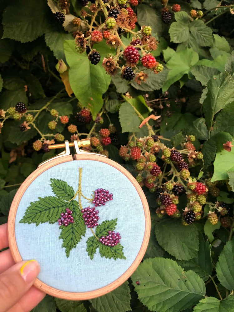 Beaded Berries - Botanical Embroidery Kit for Intermediate Stitchers | Plow & Hearth