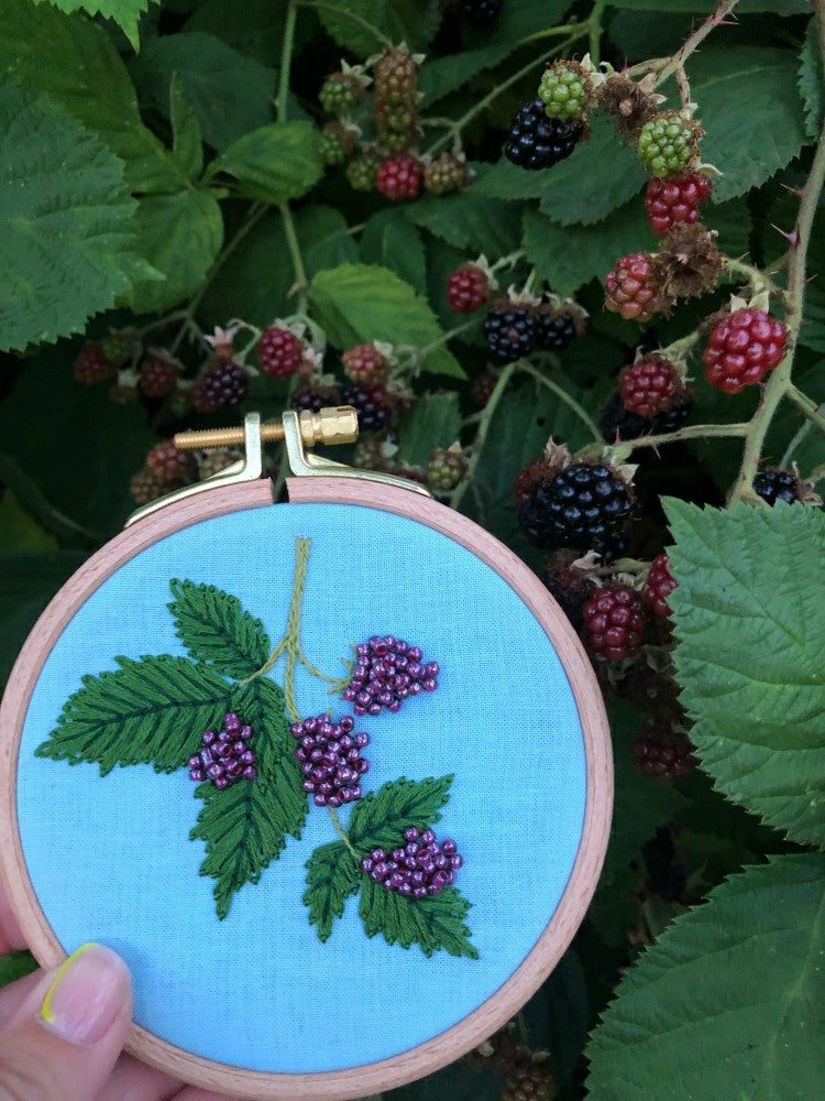 Beaded Berries - Botanical Embroidery Kit for Intermediate Stitchers | Plow & Hearth