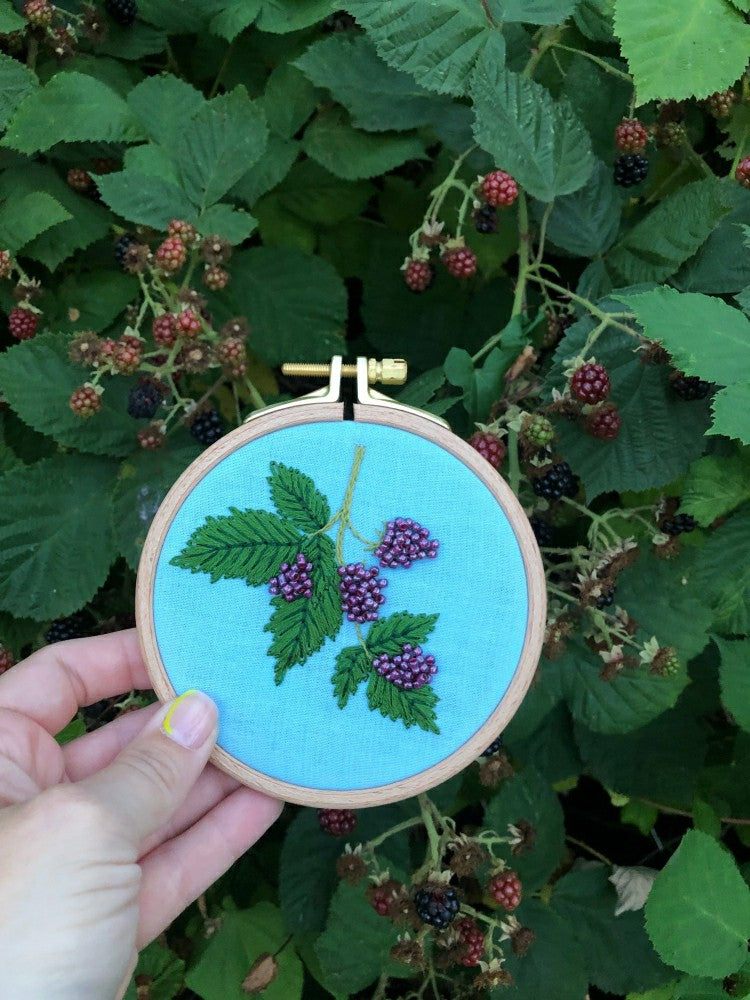Beaded Berries - Botanical Embroidery Kit for Intermediate Stitchers | Plow & Hearth