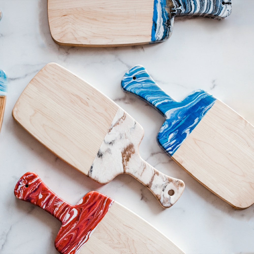Marbled Resin Wood Board | Plow & Hearth