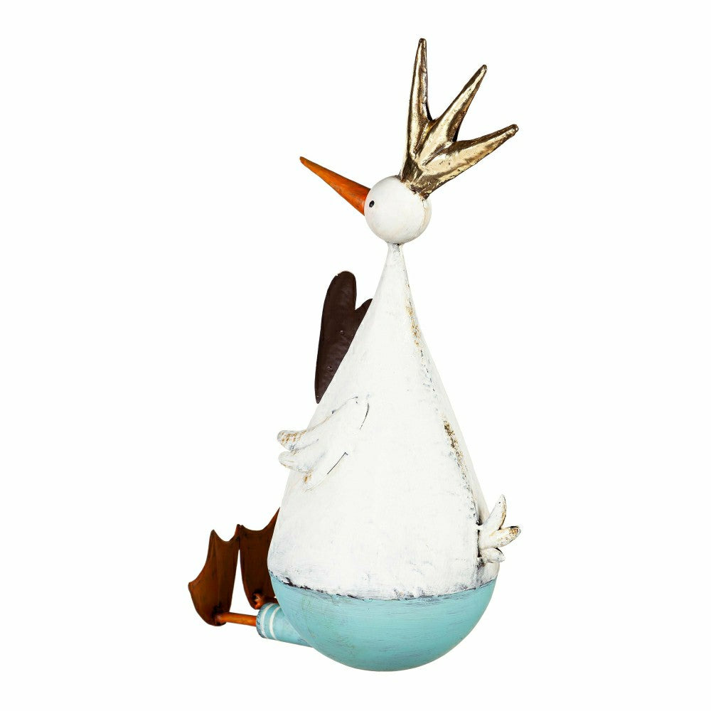 Metal Duck With Heart Garden Statue | Plow & Hearth