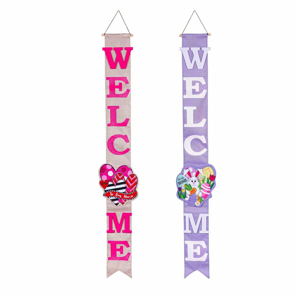 Happy Valentine's Day Sweethearts/ Happy Easter Bunny with Carrot Doub | Plow & Hearth
