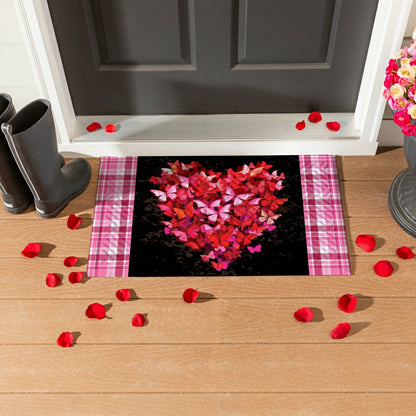 Butterfly Heart Embossed Mat | Plow & Hearth