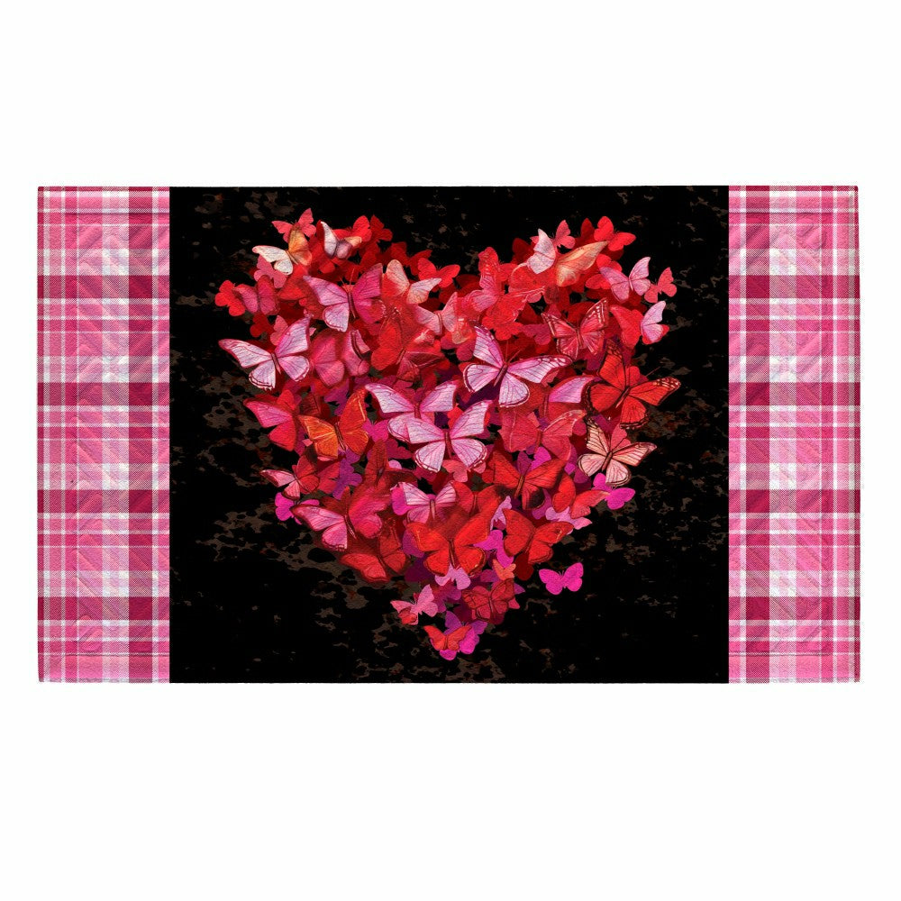 Butterfly Heart Embossed Mat | Plow & Hearth