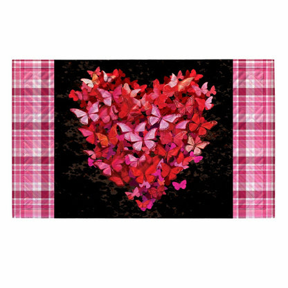 Butterfly Heart Embossed Mat | Plow & Hearth