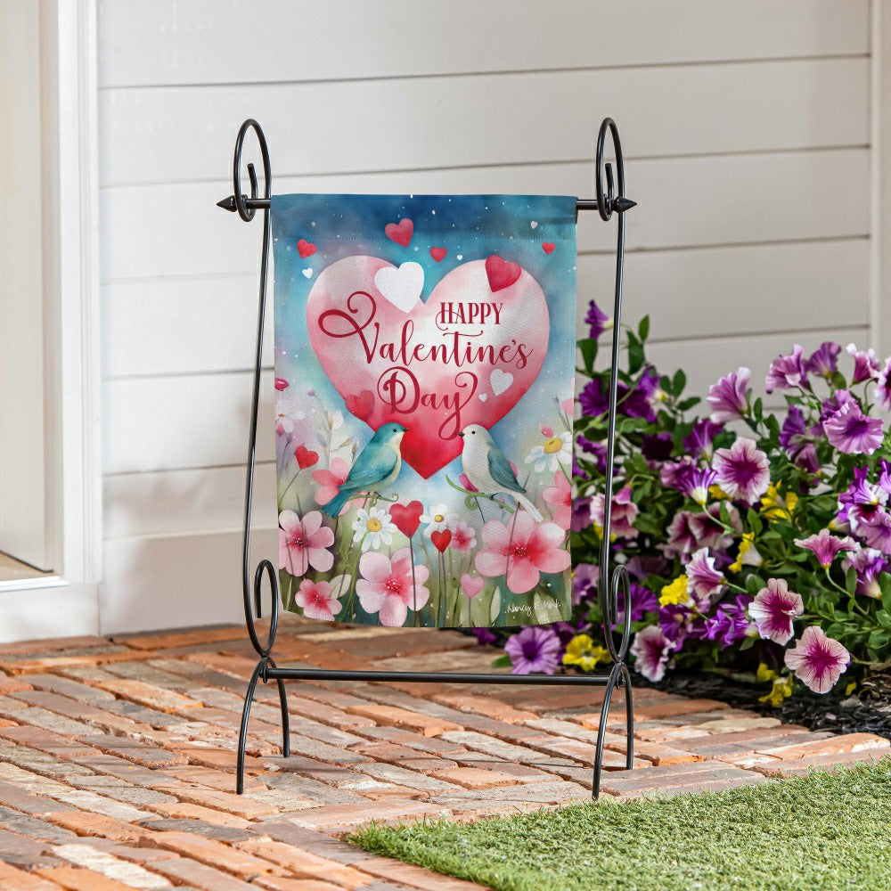 Lovebirds Suede Garden Flag | Plow & Hearth
