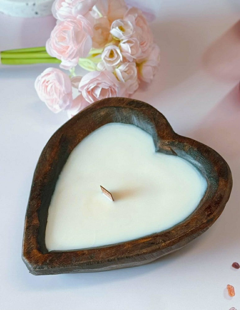 Endless Love Wooden Candle | Plow & Hearth