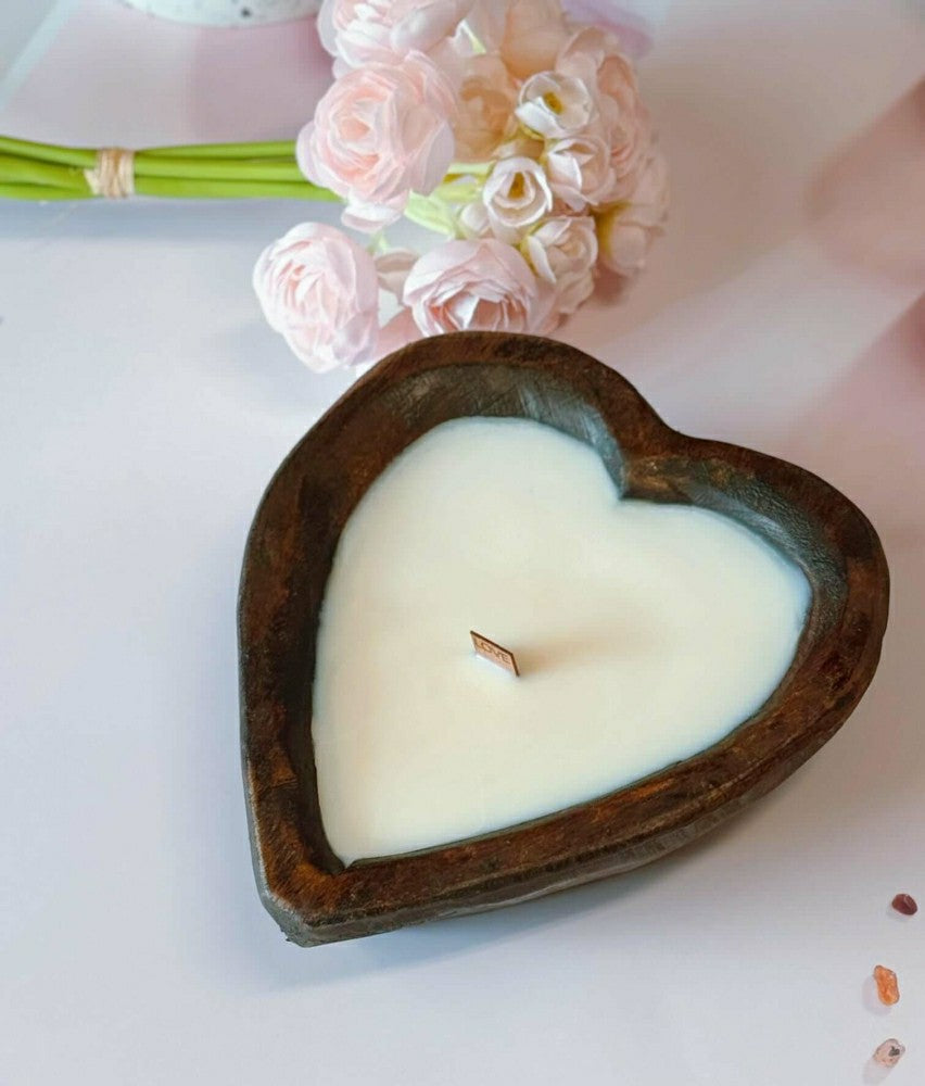 Endless Love Wooden Candle | Plow & Hearth