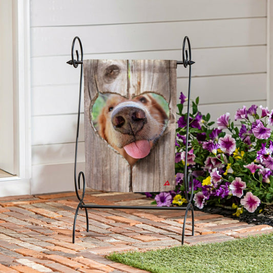 Love Smack Suede Garden Flag | Plow & Hearth