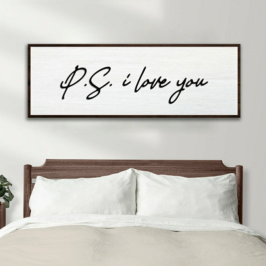 P.S. I Love You Typography Sign | Plow & Hearth