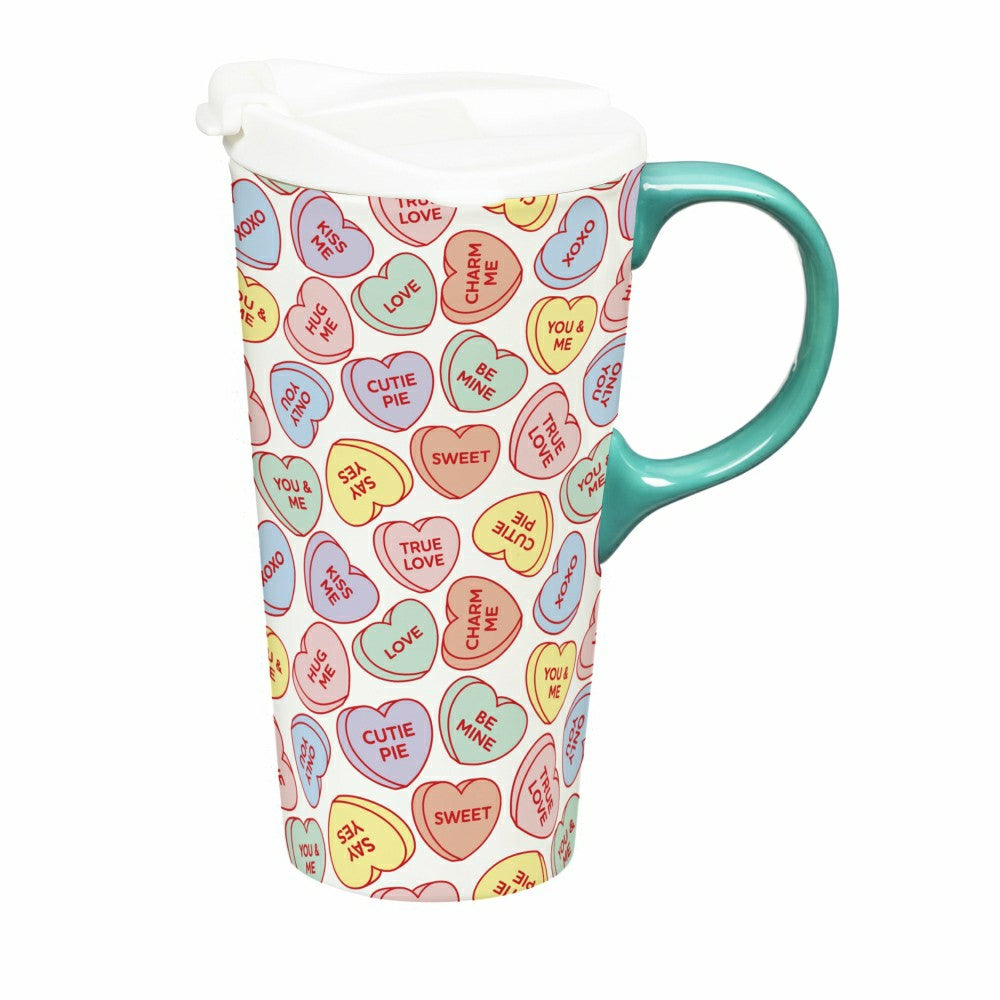 Valentine's Day Ceramic Perfect Cup, Candies, 17oz, Gift Box | Plow & Hearth
