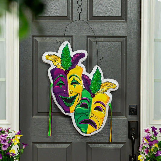 Mardi Gras Theater Mask Estate Door Décor | Plow & Hearth