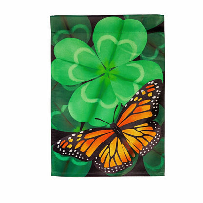 Butterfly Clover Suede Garden Flag | Plow & Hearth
