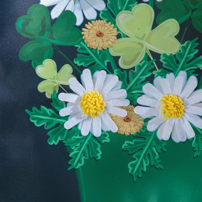 Happy St. Patrick's Day Floral Hat Applique Garden Flag | Plow & Hearth