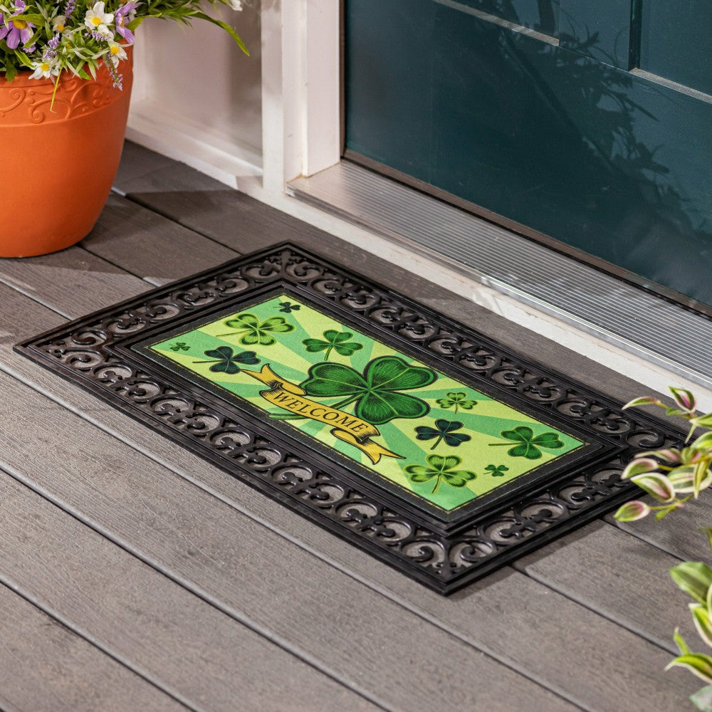 St Patrick's Days Shamrock Sassafras Switch Mat | Plow & Hearth