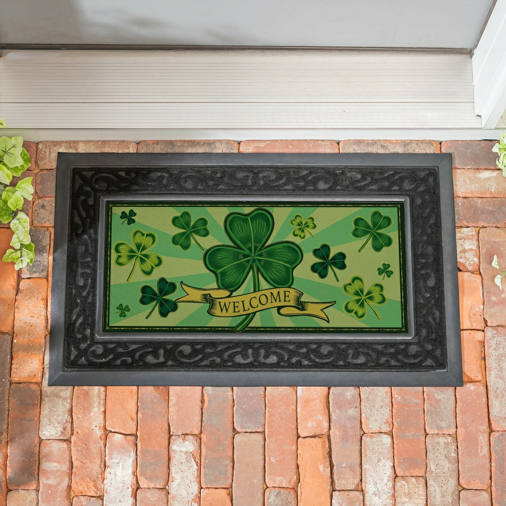 St Patrick's Days Shamrock Sassafras Switch Mat | Plow & Hearth
