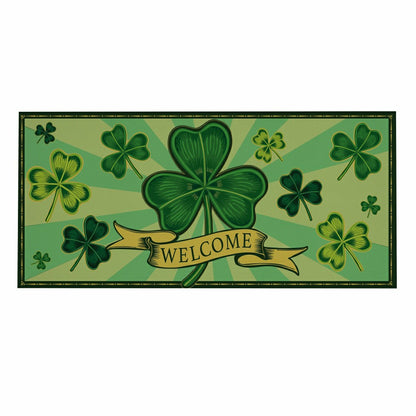 St Patrick's Days Shamrock Sassafras Switch Mat | Plow & Hearth